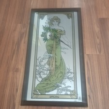 Art Nouveau 65 x 34cm  Mucha Four Seasons Mirror Spring 