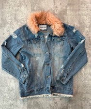 Denim Afghan Coat Blue Fur