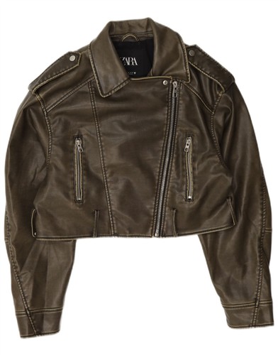 Zara womens crop faux - crop,