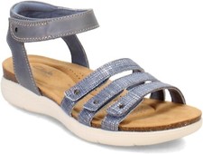 CLARKS April Dove Blue Leather