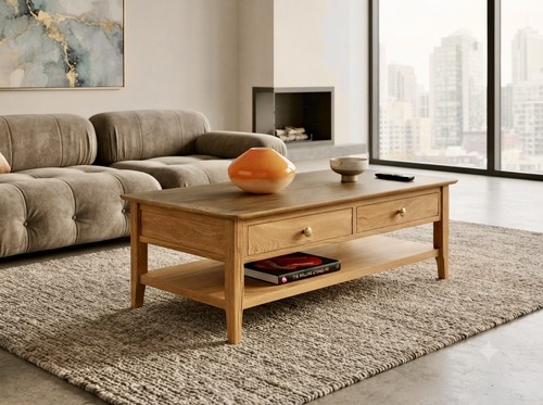 Contemporary oak coffee - contemporary,