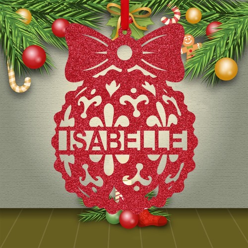 Personalised christmas bauble - christmas,