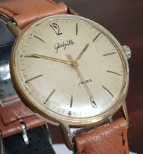 Gents Vintage Glashutte Gold Plated Mechanical Hand Wind Watch with GUB 70.1