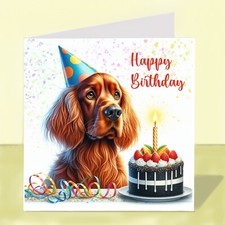 Irish Setter Dog Birthday