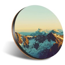 1 x Round 12cm Coaster - Snowy