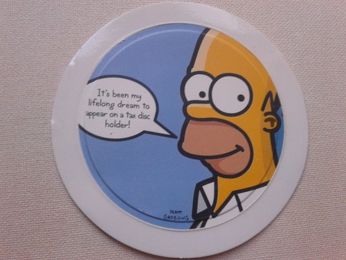 Homer simpson tax disc - tax,