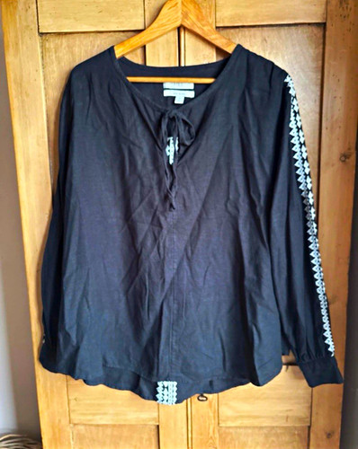 Black linen blend - m&s,