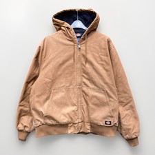 Vintage Dickies Hooded Jacket Men’s XL Brown Duck Canvas Workwear Chore Detroit