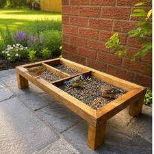 Wooden Ground Bird Feeder