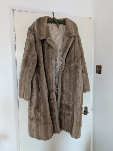 Faux fur coat - faux, retro