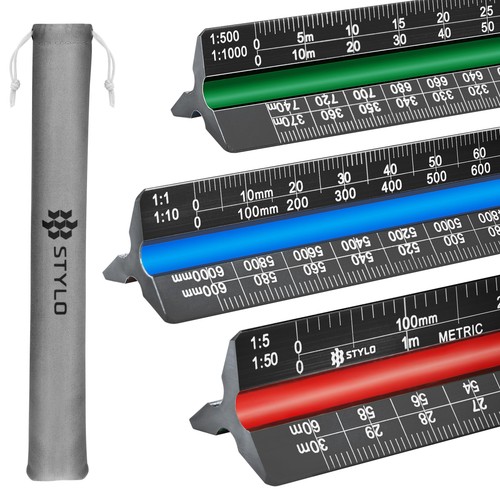 Aluminum architect scale 30cm - aluminum,