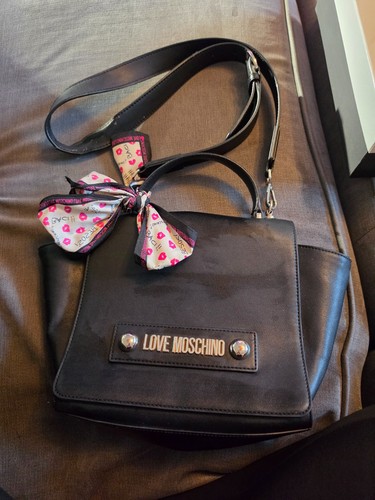Love moshino black satchel bag - love,