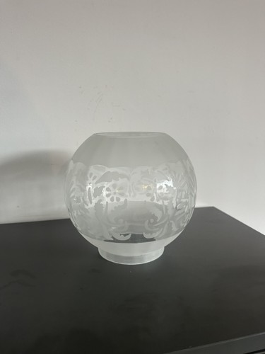 Vintage frosted glass oil - vintage,