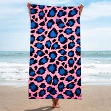 Leopard Print Girl Lady Large Sauna Surf Swim Beach Towel Holiday Birthday Gift
