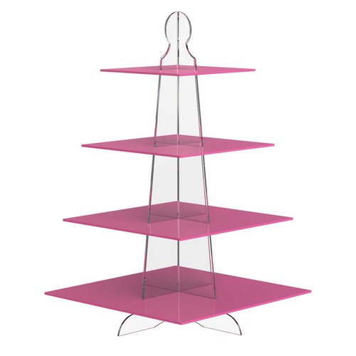 Tier square cup - cake, stand