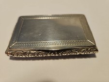 Antique 19th C Sterling Silver Snuff Box By Thomas Shaw