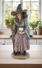 Wicked Witch Resin Skull Spooky and Enchanting Figurine Statue New & Boxed 22cm