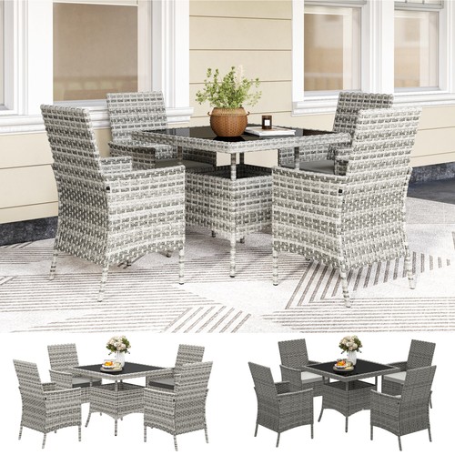 Rattan garden furniture set - rattan,