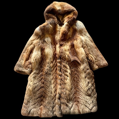 Vintage fox fur hooded - vintage,