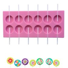 12 SILICONE Capacity Round Silicone Lollipop Hard Candy Molds Chocolate mold