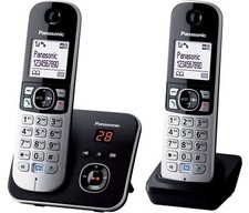 Panasonic KX-TG 6822 Cordless Phone, Twin Handset with Answer Machine
