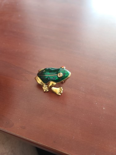 Frog trinket box shiny - trinket, small
