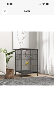 Pawhut bird cage with rolling - pawhut,