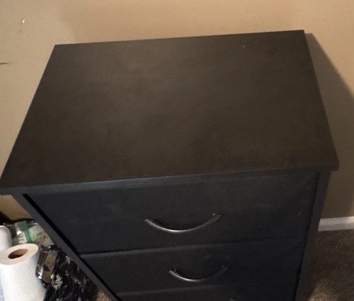 Black solid drawer chest of - solid,