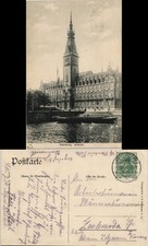 Postcard hamburg city hall - hamburg,