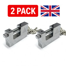2X 60MM SHUTTER PADLOCK HEAVY DUTY ZINC BODY WEATHERPROOF LOCK WITH 3 KEYS UK
