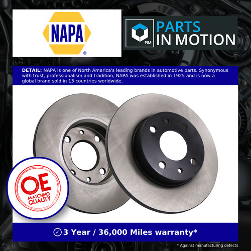 Brake discs pair solid - brake, fits