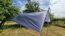 Hikeman Tarp Shelter Kit – 2 Adjustable Poles + Waterproof Tarp Sheet 220x180cm