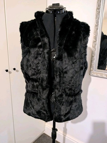 Next black faux fur gilet - next,