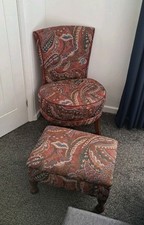 Vintage Chair And Pouffee