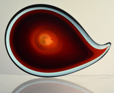 Vintage Murano Tear Drop Sommerso Glass Dish