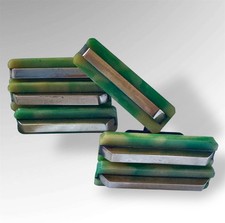 6x Vintage Art Deco Mottled