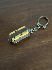 Vintage Dice Keyring, Two In Leather Holder