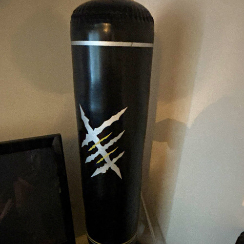 Freestanding punch bag with - punch,