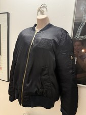 Adidas Originals x Run DMC Bomber Jacket Black Red Lining Men's Size M/L  UK 14