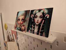 Card Holder Shelf with 3 Slots Ikea Skadis Peg Board Scissors Pens Box Holder UK