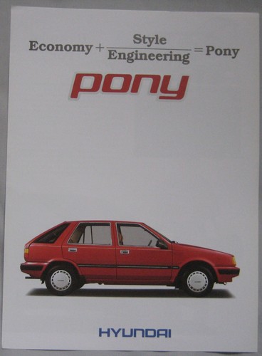 1986 hyundai pony brochure - 1986,