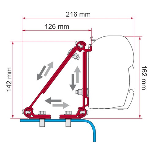 Fiamma multi kit mounting - multi,
