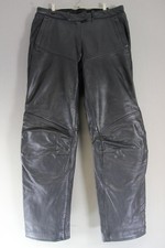 HEIN GERICKE LEATHER BIKER TROUSERS +HIP/KNEE CE ARMOUR SIZE 18 WAIST 34/LEG 32"