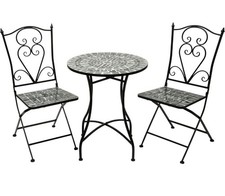 Bistro Set Glass Mosaic Patio