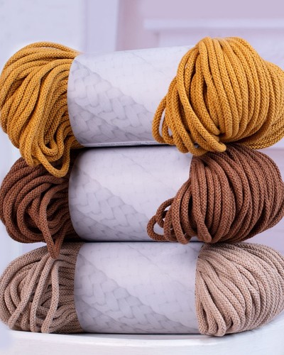 Macrame braided cotton cord - macrame,