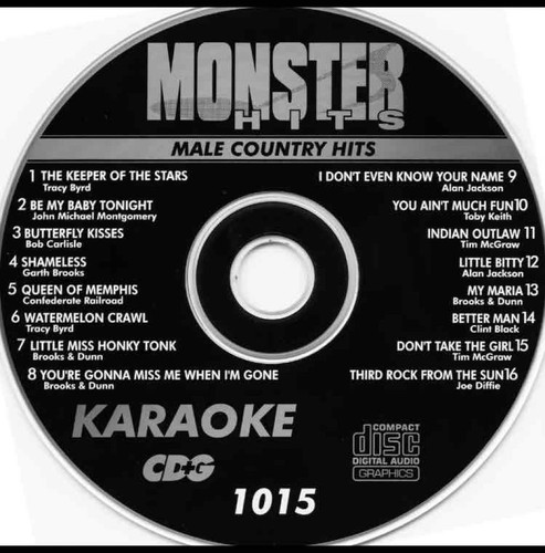 Male country karaoke cdg disc - male,
