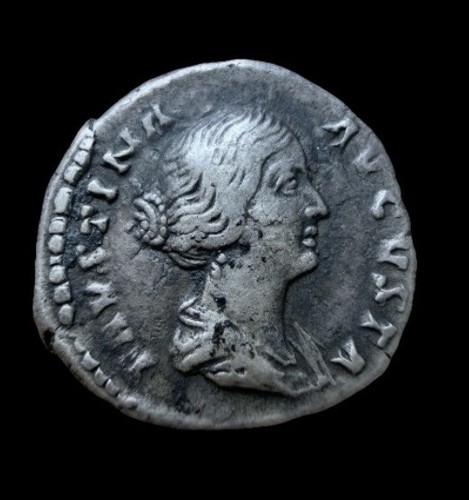 Faustina silver denarius - denarius, ad