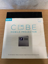RIF6 Cube, 2″ Mobile Projector with 120″ Display, 90-Minute Battery Life, 20,000