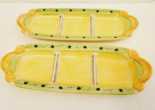 Set 2 Pfaltzgraff The secrets of PISTOULET by Jana Kolpen Divided Relish Dish 