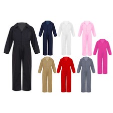 UK Kids One Piece Coveralls Long Sleeve Jumpsuit Overalls Flight Suit Party